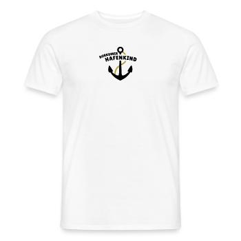 Borkumer Hafenkind - das Motiv für Borkumer und Bo - Männer T-Shirt - Weiß - Vorne - AI Model Male 178 dark (178cm)