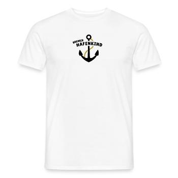 Bremer Hafenkind - Männer T-Shirt - Weiß - Vorne - AI Model Male 178 dark (178cm)