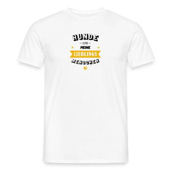 Hunde sind meine Lieblingsmenschen - Männer T-Shirt - Weiß - Vorne - AI Model Male 178 dark (178cm)