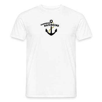 Hamburger Hafenkind - Männer T-Shirt - Weiß - Vorne - AI Model Male 178 dark (178cm)