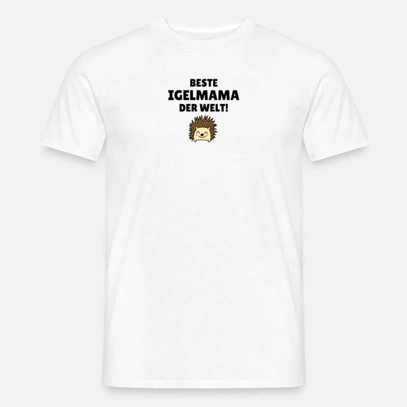 Beste Igelmama der Welt! - Männer T-Shirt - Weiß