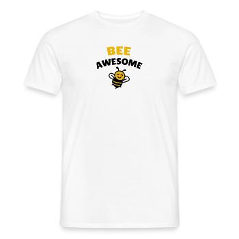 Bee awesome - Men's T-Shirt - white - Front - AI Model Male 178 dark (178cm)