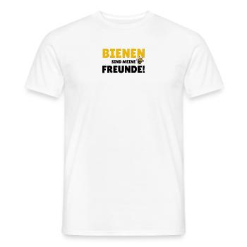 Bienen sind meine Freunde - Männer T-Shirt - Weiß - Vorne - AI Model Male 178 dark (178cm)