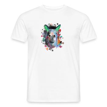 Donkey, Graffiti, Painting, Colorful - Men's T-Shirt - white - Front - AI Model Male 178 dark (178cm)