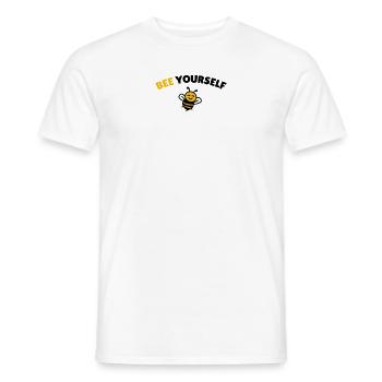 Bee yourself - Men's T-Shirt - white - Front - AI Model Male 178 dark (178cm)