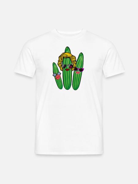 Cucumber Trio,Cucumber,Cucumber,Cucumber,Sunglasses - Men's T-Shirt - white