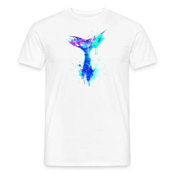 aileron de baleine, aileron, baleine, baleine, graffiti - T-shirt homme - blanc - Devant - AI Model Male 178 dark (178cm)