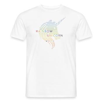Unicorn - Bunt - Männer T-Shirt - Weiß - Vorne - AI Model Male 178 dark (178cm)