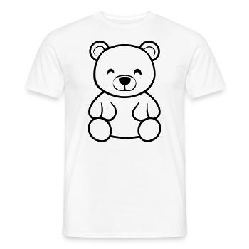 Ours en peluche - T-shirt homme - blanc - Devant - AI Model Male 178 dark (178cm)