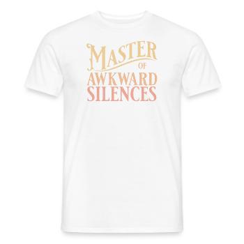 Master of awkward silences in yellow - Men's T-Shirt - white - Front - AI Model Male 178 dark (178cm)