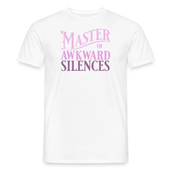 Master of awkward silences in pink - Men's T-Shirt - white - Front - AI Model Male 178 dark (178cm)