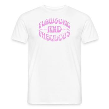 Impeccable et fabuleux en rose - T-shirt homme - blanc - Devant - AI Model Male 178 dark (178cm)
