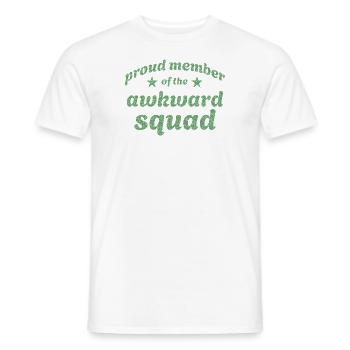 Proud member of the awkward squad in green - Men's T-Shirt - white - Front - AI Model Male 178 dark (178cm)