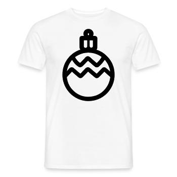 Boule de Noël - T-shirt homme - blanc - Devant - AI Model Male 178 dark (178cm)
