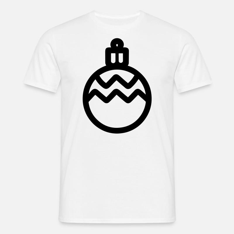 Weihnachtskugel - Männer T-Shirt - Weiß