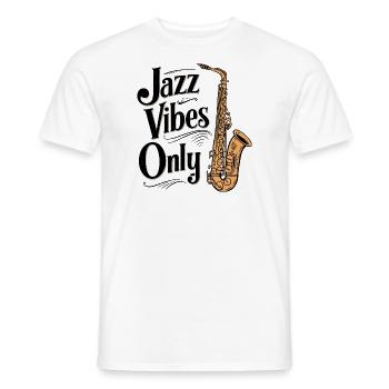 Jazz Vibes Only - Saxophones - T-shirt homme - blanc - Devant - AI Model Male 178 dark (178cm)