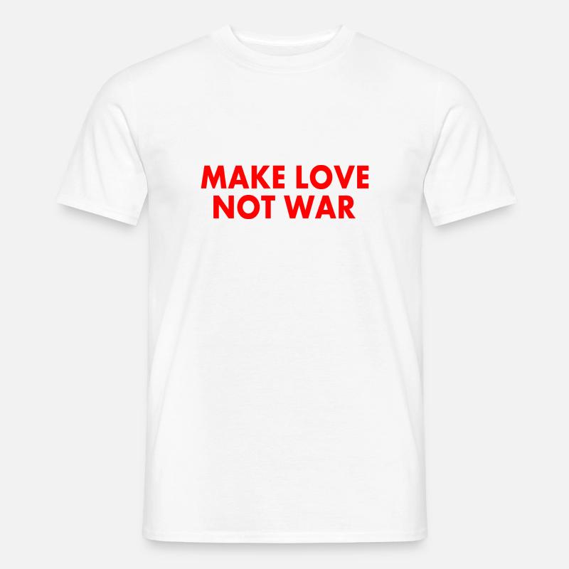 Make love not war - Männer T-Shirt - Weiß