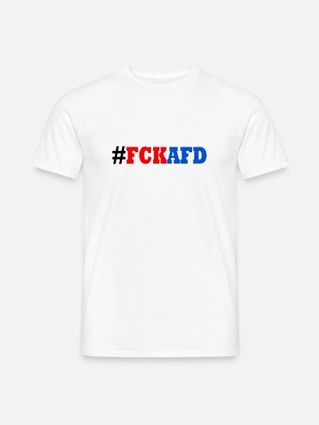 Fck afd - Männer T-Shirt - Weiß