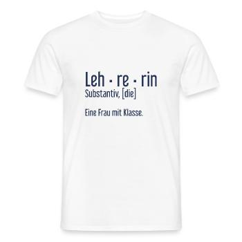 Lehrerin Lehrerinnen Schule Pädagogin Unterricht - Männer T-Shirt - Weiß - Vorne - AI Model Male 178 dark (178cm)