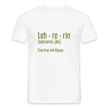 Lehrerin Lehrerinnen Schule Pädagogin Unterricht - Männer T-Shirt - Weiß - Vorne - AI Model Male 178 dark (178cm)