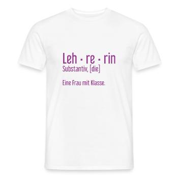 Lehrerin Lehrerinnen Schule Pädagogin Unterricht - Männer T-Shirt - Weiß - Vorne - AI Model Male 178 dark (178cm)