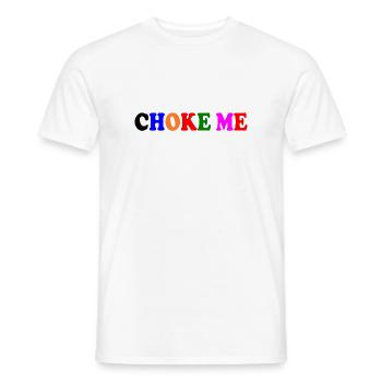 Choke me - T-shirt homme - blanc - Devant - AI Model Male 178 dark (178cm)