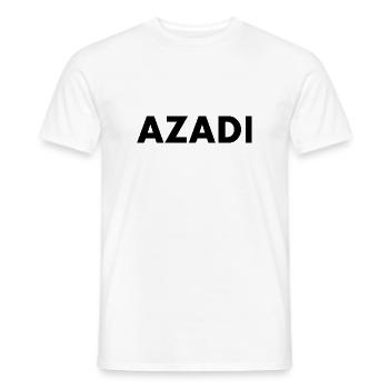 Azadi - Männer T-Shirt - Weiß - Vorne - AI Model Male 178 dark (178cm)
