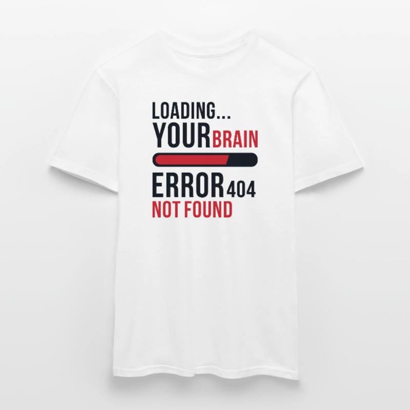 Loading bar brain computer error nerd gift Men's T-Shirt