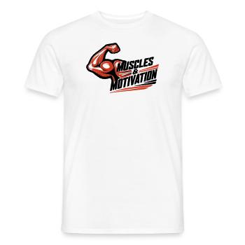 Fitness Motivation Shirt Citation inspirante - T-shirt homme - blanc - Devant - AI Model Male 178 dark (178cm)