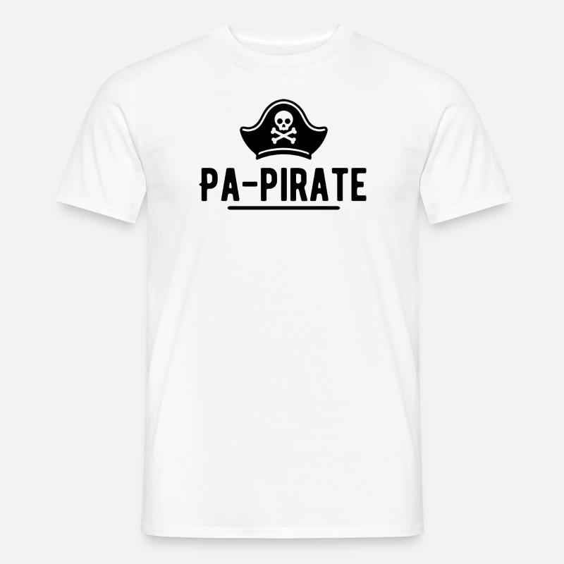 Pa-pirate t-shirt papi pirate - T-shirt homme - blanc