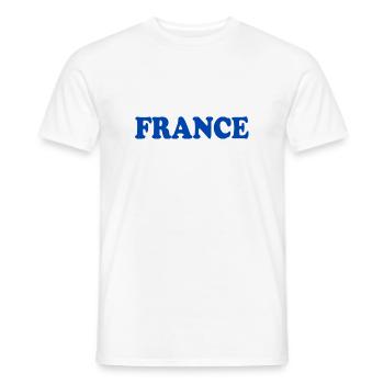 France - Männer T-Shirt - Weiß - Vorne - AI Model Male 178 dark (178cm)