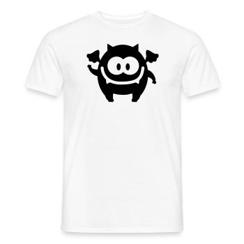 Monsterchen - Line - T-shirt homme - blanc - Devant - AI Model Male 178 dark (178cm)