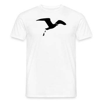 Goéland mouette - T-shirt homme - blanc - Devant - AI Model Male 178 dark (178cm)