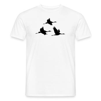 Cranes - Men's T-Shirt - white - Front - AI Model Male 178 dark (178cm)