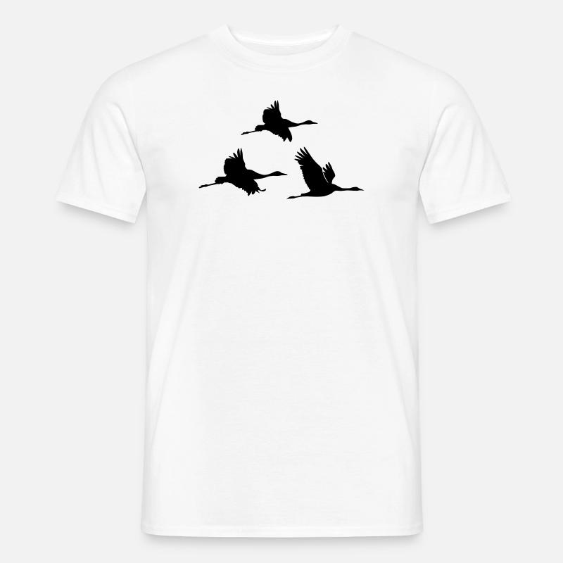 Kraniche - Männer T-Shirt - Weiß