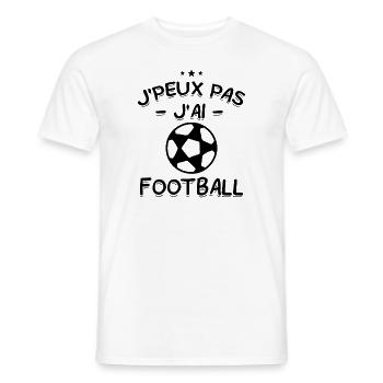 J'Peux Pas ! J'Ai Football ⚽ - T-shirt homme - blanc - Devant - AI Model Male 178 dark (178cm)