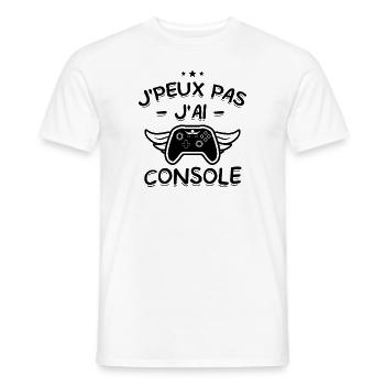 J'Peux Pas ! J'Ai Console - T-shirt homme - blanc - Devant - AI Model Male 178 dark (178cm)