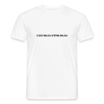 C’est relou d’être relou - Orelsan - T-shirt homme - blanc - Devant - AI Model Male 178 dark (178cm)