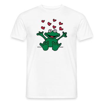 heart_frog_1220113c_a - T-shirt homme - blanc - Devant - AI Model Male 178 dark (178cm)