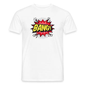 COMIC COMICSTYLE CARTOON BANG COMICS STYLE MOTIFS - Men's T-Shirt - white - Front - AI Model Male 178 dark (178cm)