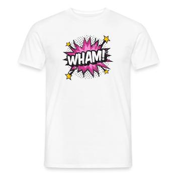 WHAM COMIC COMICSTYLE CARTOON COMICS STYLE MOTIFS - Men's T-Shirt - white - Front - AI Model Male 178 dark (178cm)