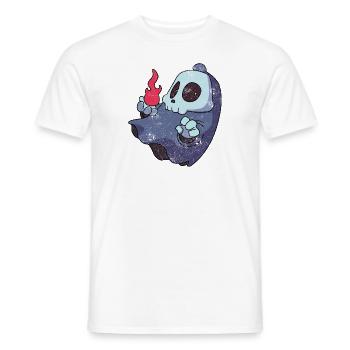 FLYING GHOST SKULL COMIC MOTIFS GIFT - Men's T-Shirt - white - Front - AI Model Male 178 dark (178cm)