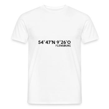 Flensburg Coordinates Souvenir - Men's T-Shirt - white - Front - AI Model Male 178 dark (178cm)