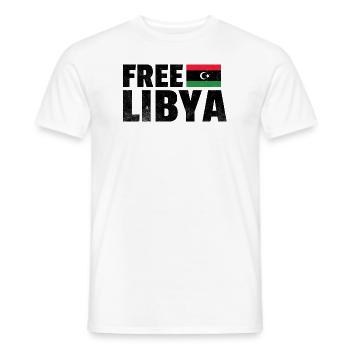 Freies Libyen: Unterstütze die libysche Freiheit - Männer T-Shirt - Weiß - Vorne - AI Model Male 178 dark (178cm)