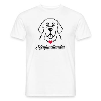 Neufundländer - Männer T-Shirt - Weiß - Vorne - AI Model Male 178 dark (178cm)