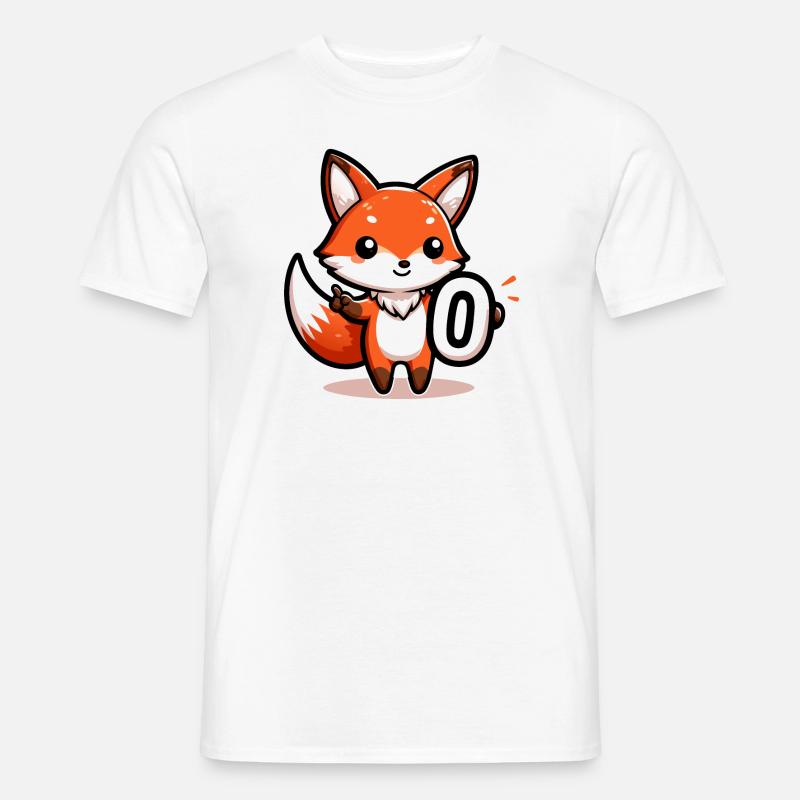 Entzückender Zero Fox Left - Männer T-Shirt - Weiß