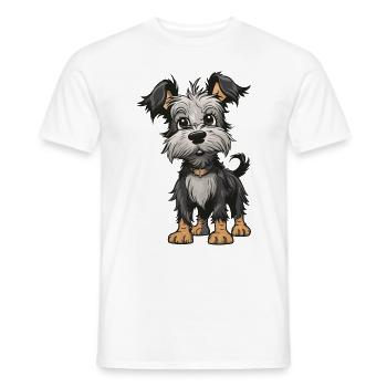 Yorkshire Terrier Hund Tier - Männer T-Shirt - Weiß - Vorne - AI Model Male 178 dark (178cm)