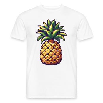 Icône pixel ananas - T-shirt homme - blanc - Devant - AI Model Male 178 dark (178cm)