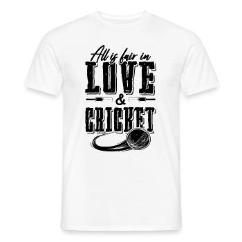 liebe cricket spruch - Männer T-Shirt - Weiß - Vorne - AI Model Male 178 dark (178cm)
