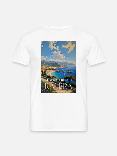 Generische Postkarte Côte d'Azur - Männer T-Shirt - Weiß